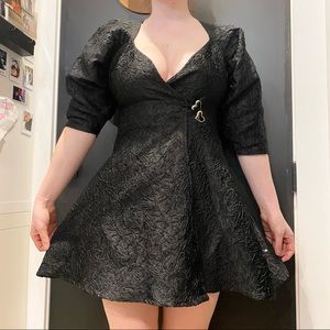 Sister Jane Fit and Flare Date Night Textured Mini Dress Urban Outfitters